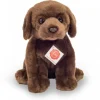 Peluche labrador assis marron foncé - 25 cm