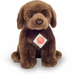 Peluche labrador assis marron foncé - 25 cm