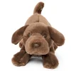 Peluche labrador chocolat - 24 cm