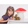 Peluche lapin assis marron - 19 cm