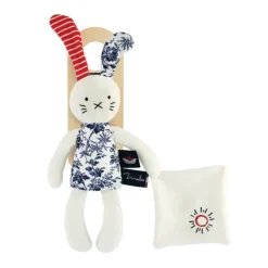 Peluche lapin avec Doudou – Île aux fleurs motif Soleil