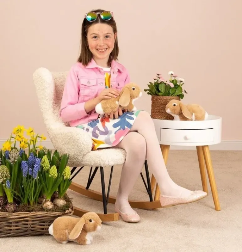 Peluche lapin beige - 23 cm