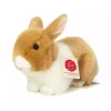 Peluche lapin beige et blanc - 23 cm