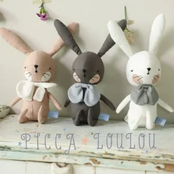 Peluche Lapin Gris dans boîte cadeau