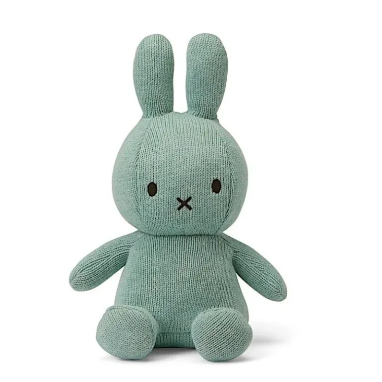 Peluche lapin Miffy en coton biologique bleu pastel - 23 cm