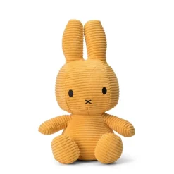 Peluche lapin Miffy en velours côtelé jaune - 33 cm