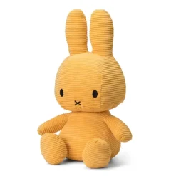 Peluche lapin Miffy en velours côtelé jaune - 50 cm