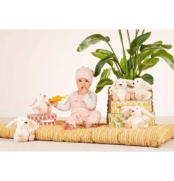 Peluche lapin Poppi blanc - 15 cm