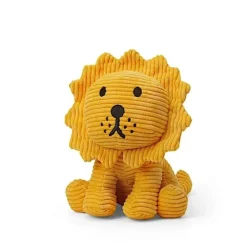 Peluche lion en velours côtelé - 24 cm