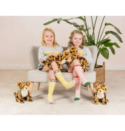 Peluche léopard assis - 27 cm