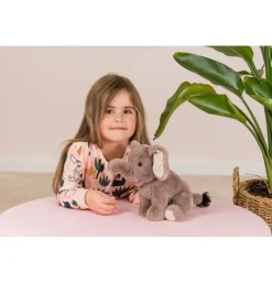 Peluche éléphant assis - 25 cm