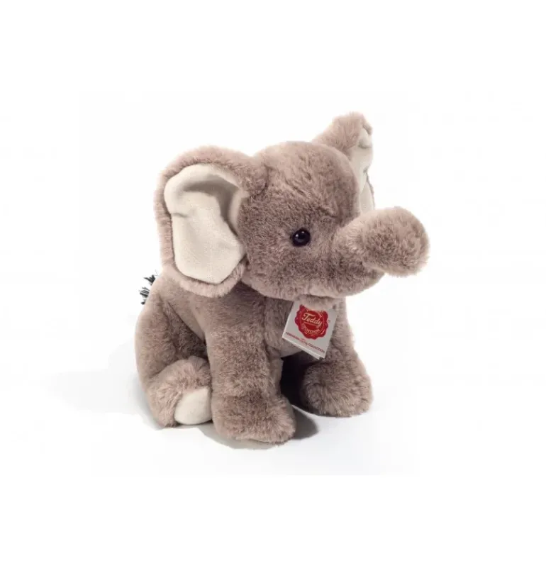 Peluche éléphant assis - 25 cm