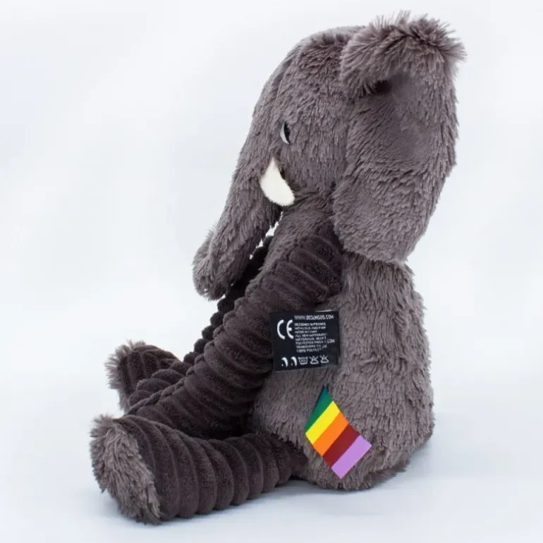 Peluche éléphant Dimoitou gris