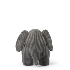 Peluche éléphant en velours côtelé - 33 cm