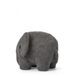 Peluche éléphant en velours côtelé - 33 cm