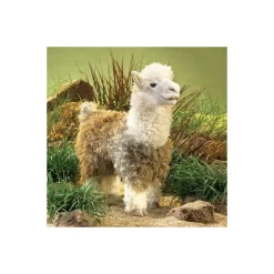 Peluche marionnette Alpaga