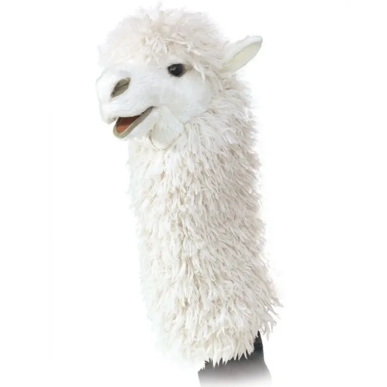 Peluche marionnette Alpaga