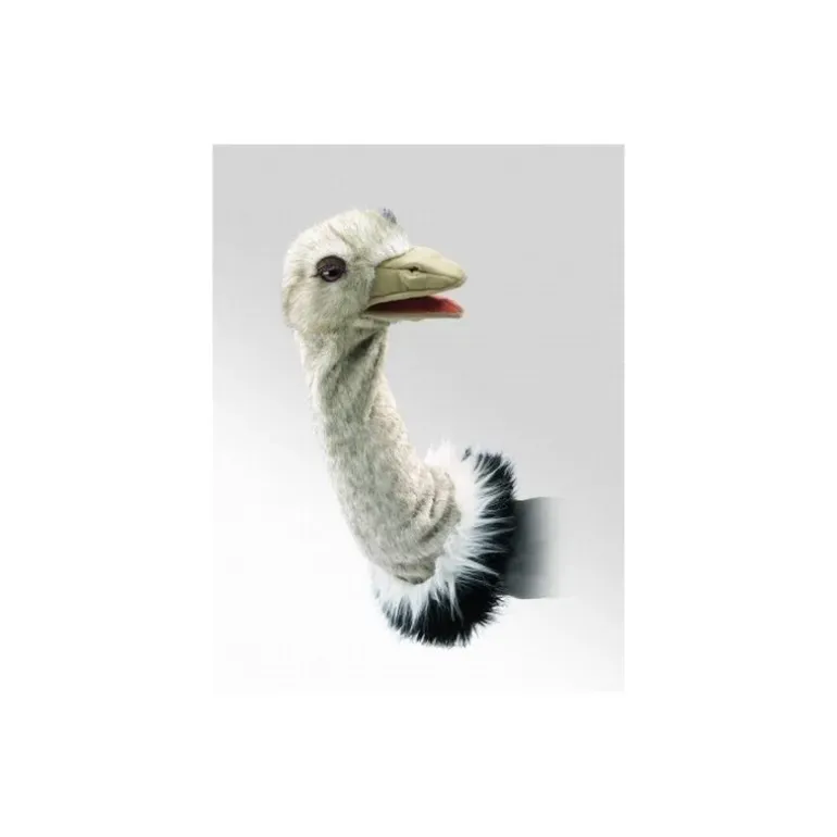 Peluche marionnette Autruche