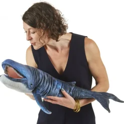 Peluche marionnette Baleine bleue