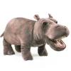 Peluche marionnette Bébé Hippopotame