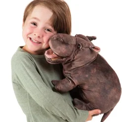 Peluche marionnette Bébé Hippopotame