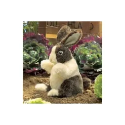 Peluche marionnette Bébé Lapin hollandais