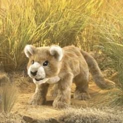 Peluche marionnette Bébé lion