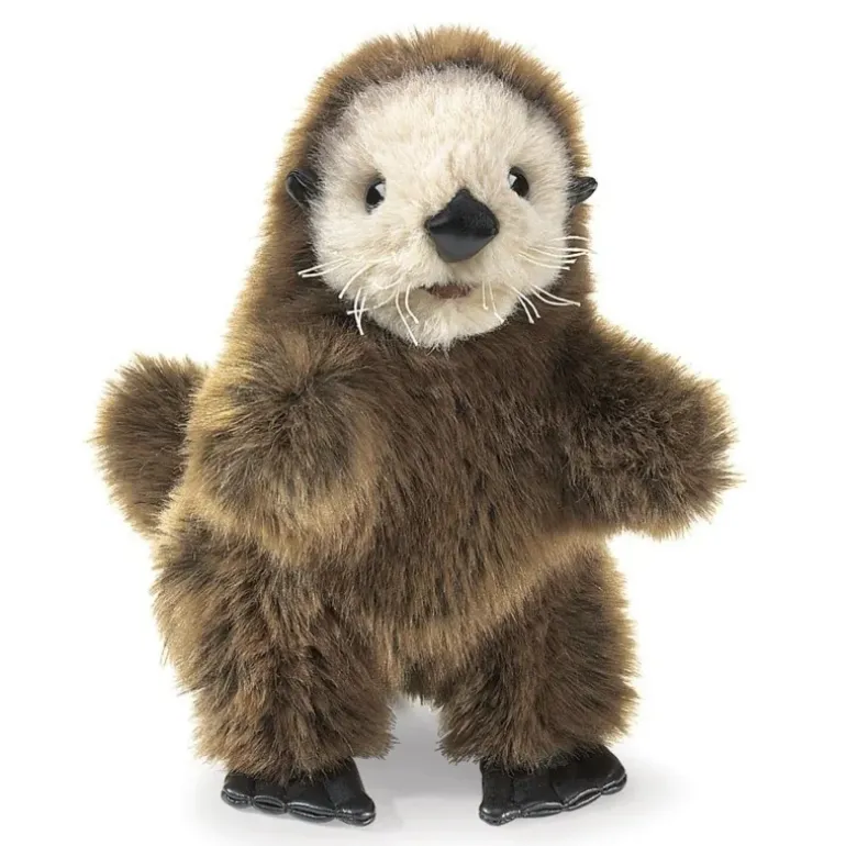 Peluche marionnette Bébé loutre de mer