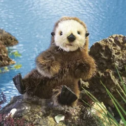Peluche marionnette Bébé loutre de mer