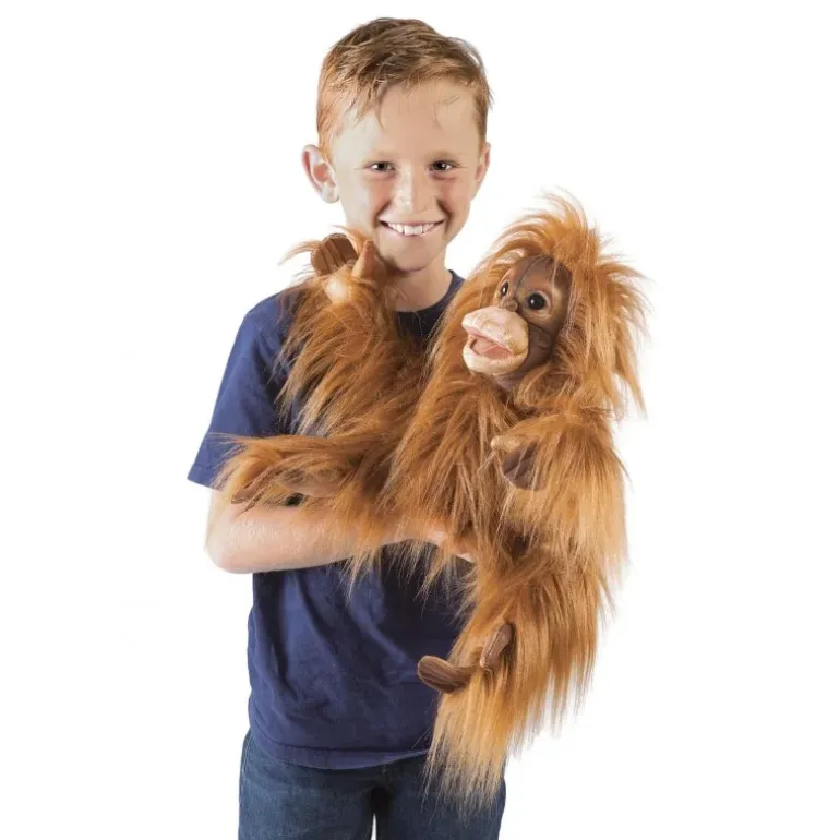 Peluche marionnette Bébé Orang Outan