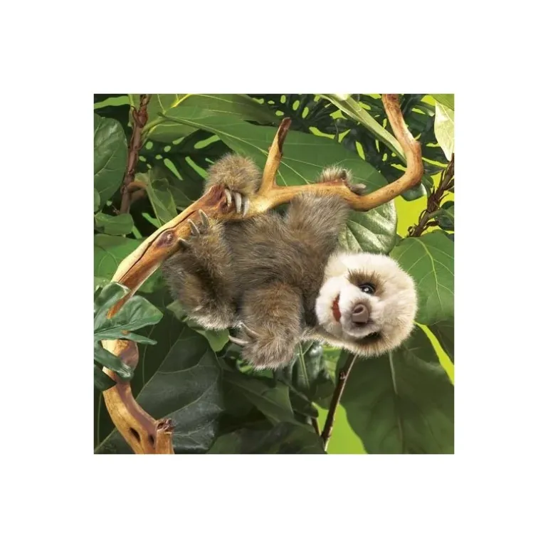 Peluche marionnette Bébé Paresseux