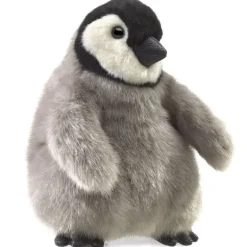 Peluche marionnette Bébé Pingouin Empereur