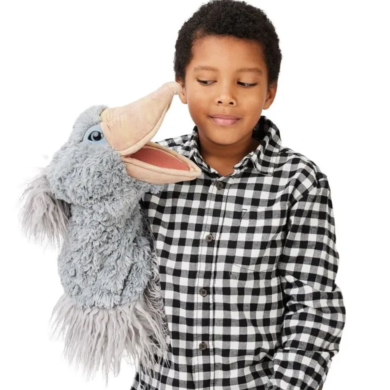 Peluche marionnette bec-en-sabot