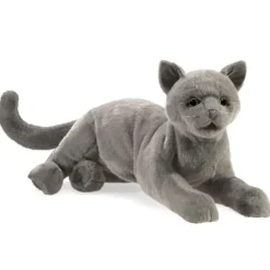 Peluche marionnette Chat ronronnant