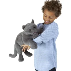 Peluche marionnette Chat ronronnant