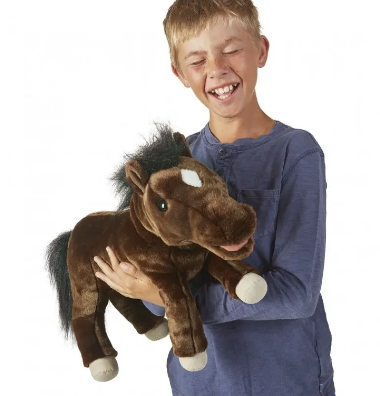 Peluche marionnette cheval