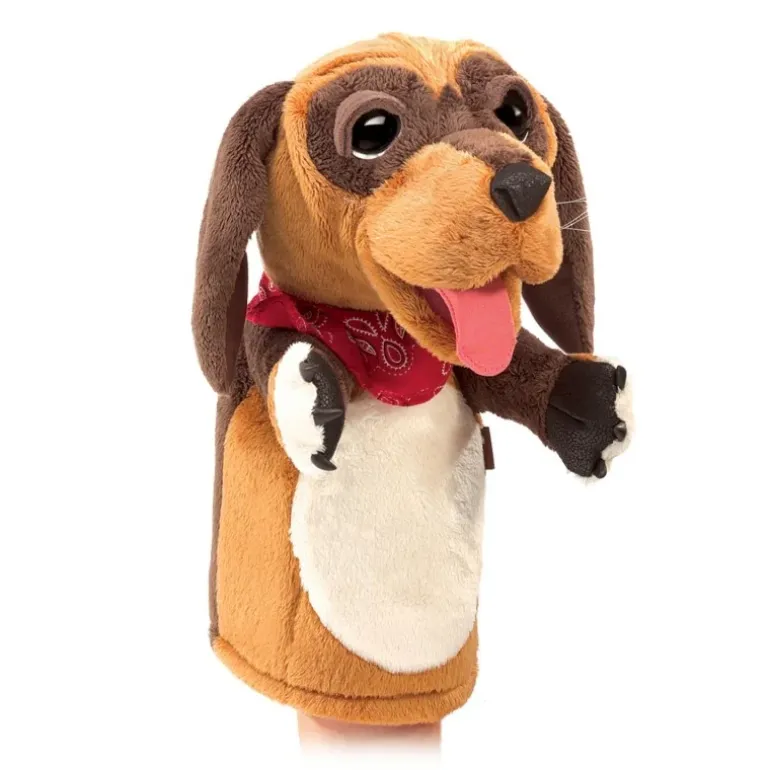 Peluche marionnette Chien