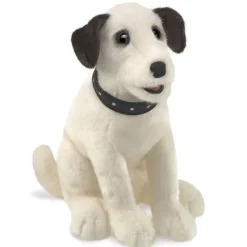 Peluche marionnette Chien Terrier assis