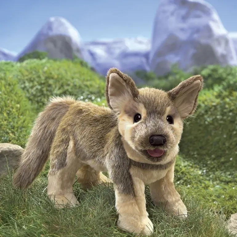 Peluche marionnette Chiot Berger Allemand
