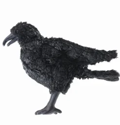 Peluche marionnette corbeau