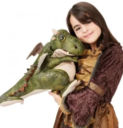 Peluche marionnette dragon amical