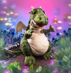 Peluche marionnette dragon amical