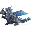 Peluche marionnette Dragon bleu à trois têtes