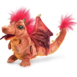 Peluche marionnette Dragon de feu