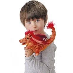 Peluche marionnette Dragon de feu