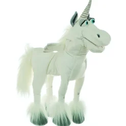 Peluche marionnette Elke la licorne