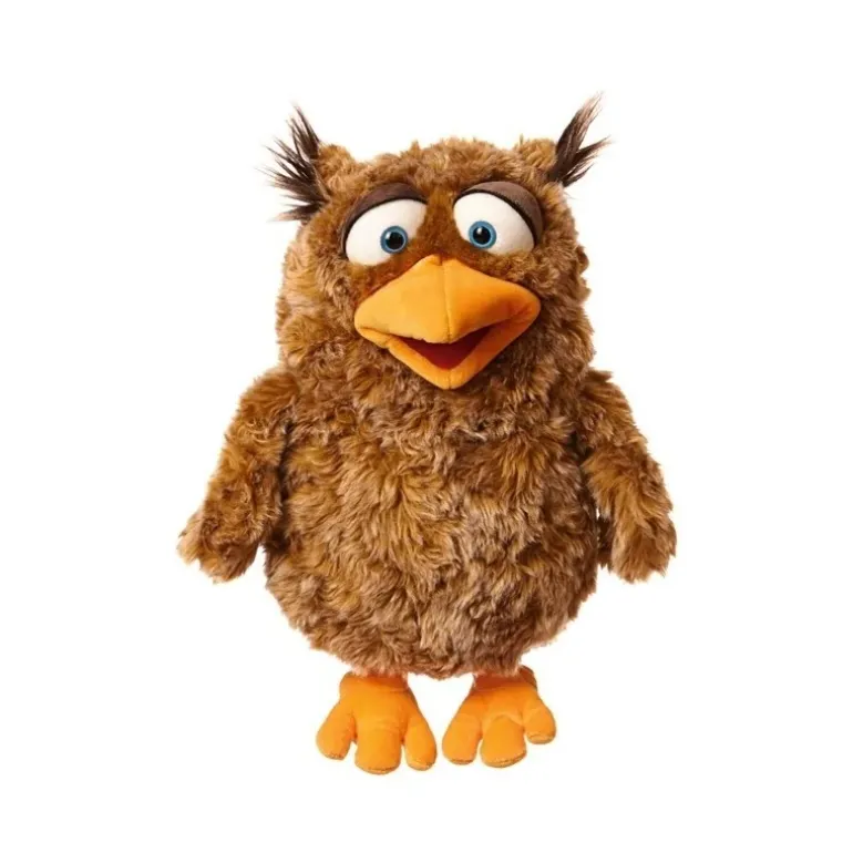 Peluche marionnette Eulalie le Hibou
