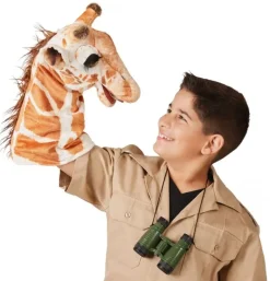 Peluche marionnette girafe