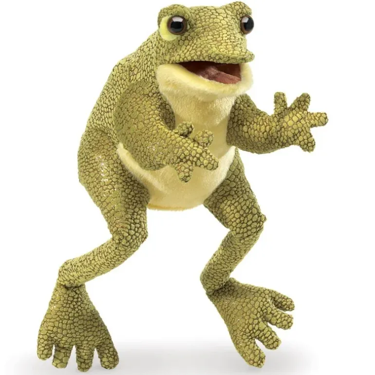Peluche marionnette Grenouille drôle