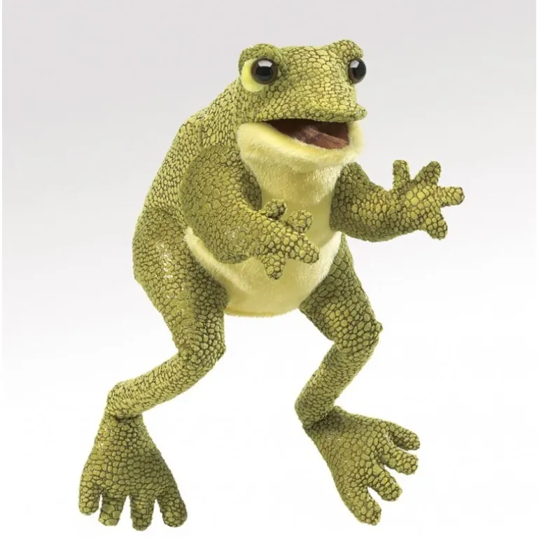 Peluche marionnette Grenouille drôle
